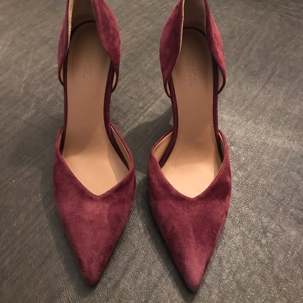 Vince Oxblood Suede D’orsay Pumps Size 7
